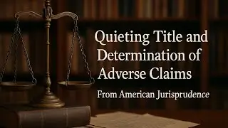 Quieting Title - Determination of Adverse Claims - AmJur