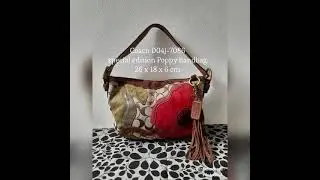Petralove Coach #D04J-7086 special edition poppy handbag signature khaki and red poppy flower
