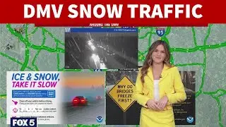 Snow makes for messy Friday commute across parts of DMV