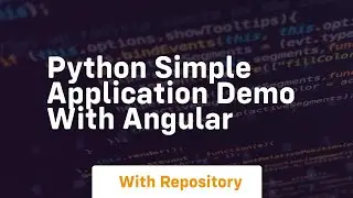 Python simple application demo with angular