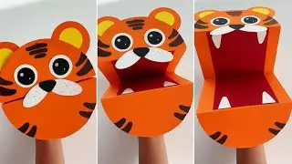 &ldquo;DIY TIGER CRAFT 🐯 Fun & Easy Paper Craft Idea for Kids | gayatriscrafts&rdquo;