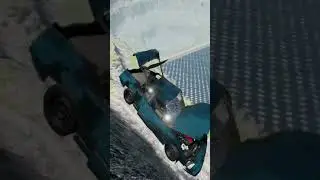 Car vs Giant Lava Pit-BeamNG.drive #shorts #beamng #automobile #crash