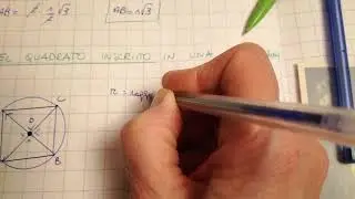 Lato del quadrato inscritto in una circonferenza