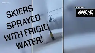 Skiers sprayed with frigid water at Beech Mountain after water main break