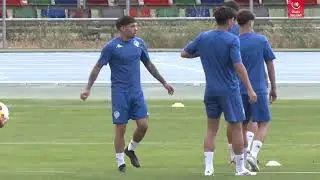 Primer entrenament de David Astals en el seu retorn al CE Sabadell