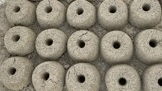Yellow Block Texture Donuts crumbling/ super dusty Floor crumbling asmr