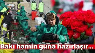 Şəhidlər xiyabanında 20 Yanvar faciəsinin 36-cı ild&ouml;n&uuml;m&uuml; ilə bağlı hazırlıq işlərinə başlanılıb