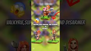 Valkyrie,Super Valkyrie and temporary unit vs Defense🔥😱 |Clash of Clans|#clashofclans #coc #gaming
