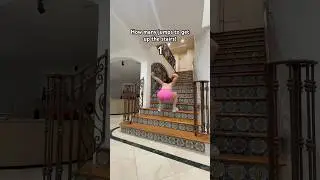 How many jumps to get up the stairs!