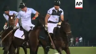 Prince Harry participates in charity polo match