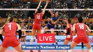 2022 FIVB Volleyball Women's Nations League | Italy vs Poland Live Score Update Volleyball Match