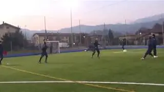 Riscaldamento tecnico con sequenze di gioco nel rombo