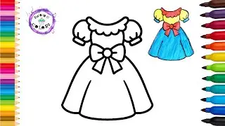 Princess Dress In 3 Colors Doll Style Cute Easy Drawing And Coloring #princess #rainingcolors