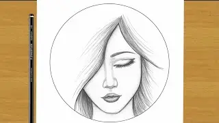 Easy Pencil Sketch | Beautiful Girl Drawing Step by Step