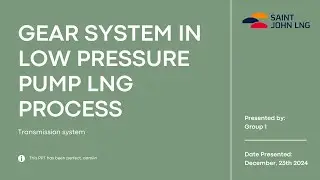 Project-Based Learning: How to Optimize Gear Systems in LNG Gear Pump Machines Group 01 - 1A_BDK