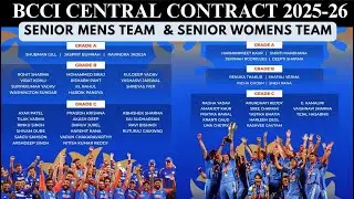 BCCI Central Contract 2025-26 For Mens Cricket Team & Womens Cricket Team| Ishan Kishan Not The List