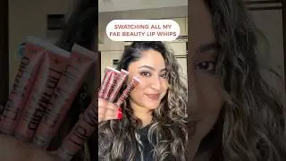 FAE Beauty Lip Whip try-on swatches on medium skin tone: Screw, Nut, Grind, Ride #lipstickswatches