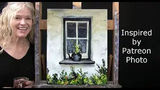 Learn How to Draw and Paint WINDOWSILL TEAPOT with Acrylics-Paint and Sip at Home-Still Life Lesson