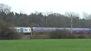Govia Great Northern 365 passes Hatfield, ECML (14/12/15)