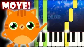 Move! Dance Song for Kids - Super Simple Songs | Piano Tutorial | Karaoke
