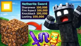 MINECRAFT BUT DIRT GIVES OP ITEMS!🤩