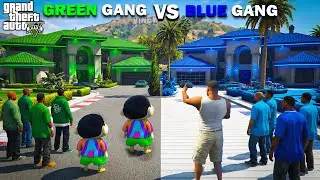 Franklin Blue Gang & Shinchan Green Gang Building A New Base In GTA 5!