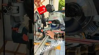 How to Cut Aluminum with a Miter Saw..?#woodworking #shorts