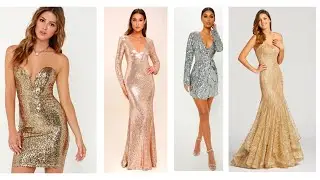 SPARKLY AND GLITTERY PARTY DRESSES FOR LADIES | SEQUINS DRESSES PART -2