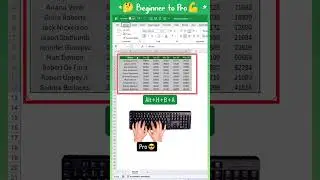Excel Hack Everyone Is Searching For!🔥How to Apply Border Shortcut #shorts