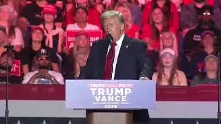 Republican presidential nominee Donald Trump holds a campaign rally in Greensboro, North Carolina