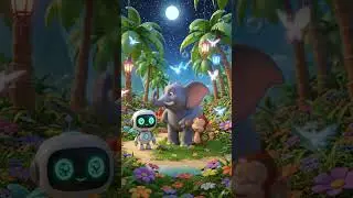 Good Night 🌙😴🤖Good Night Song 🌙😴 | Bedtime Kids Music with Robot & Friends |#Shorts#3DCute #trending