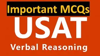 HEC USAT 2021 |USAT Verbal Reasoning MCQs |USAT Preparation |Part 1 |Studygroup 786