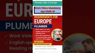Plumber Jobs Europe #iamazadkhan #europejobs #plumber #jobsearch #europe #plumbing #job #jobsearch