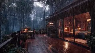 Forest Cabin Surrounded by Rain 🌧 | Relaxing Rain Sounds for Deep Sleep