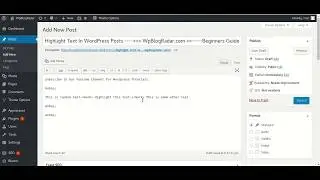 highlight text in wordpress posts