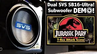 Dual SVS SB16-Ultra - Subwoofer Demo #7 - Jurassic Park (1993) - T-Rex Attack Scene - Klipsch & SVS!
