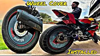 Finally🥰Wheel Cover😍Installed in My Bike On Full Power💥#wheel #wheelcover #bikelover