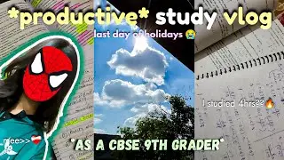 Productive Study Routine 📚🎧 | CBSE 9th Grader 🔥| Realistic & motivating ✨| study vlog 📚