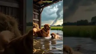 Trapped in the Flood Barn No Escape for Dog And Puppy 🌊⛈️ #wildliferescue #animallife #facts #pets