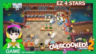 How to Get EASY 4 STARS as SOLO Player Overcooked 2  (Level 1-2)