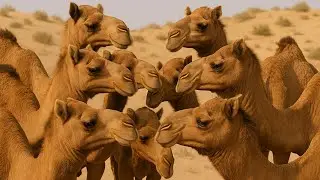 Tharparkar's Beautiful Animals Roaming Free in the Desert 🐪🌾