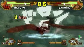 Naruto (Four Tailed) vs Sakura - Naruto Shippuden Ultimate Ninja 5