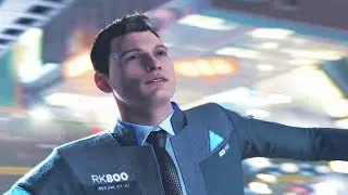 Connor Falls off the Roof - Detroit Become Human