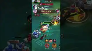 Player DESTROYS Turret! Double Kill Thrills in Epic Battle  #mobilelegends #gameaction #mlbb