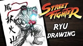 Street Fighter Ryu DRAWING / DESENHANDO Ryu Hadouken SPEEDPAINT COMIC ART TUTORIAL  リュウ 波動拳