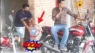 Tyre Puncture Prank with Popping Balloons (Part 3) | BY @Exec Prank