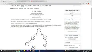 G. Path Prefixes | Solution | Logic | Codeforces Series | Pupil to Master | (Rating 1700) | 5