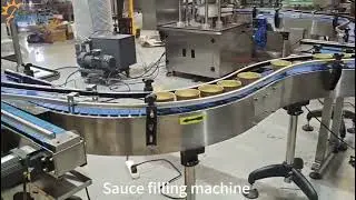 vacuum can sealing machine, fully automatic 8-head sauce filling, negative pressure capping machine