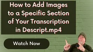 How to Add Images to a Specific Section of Your Transcription in Descript