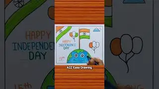 Very Easy Independence Day Drawing / Independence Day Poster Drawing #shorts #independenceday #flag